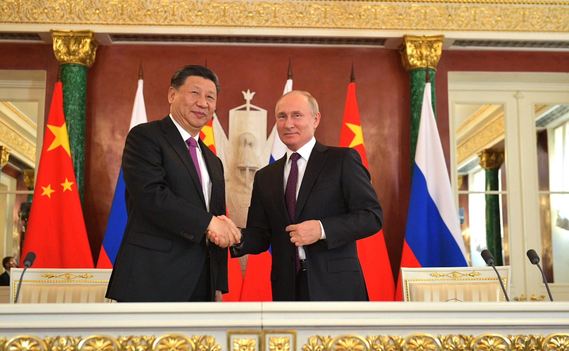 President Putin and Chinese President Xi, Kremlin, June 2019.